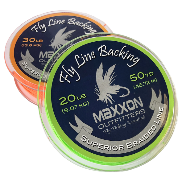 Maxxon fly line backing - trança laranja brilhante de 30 libras e 100 jardas