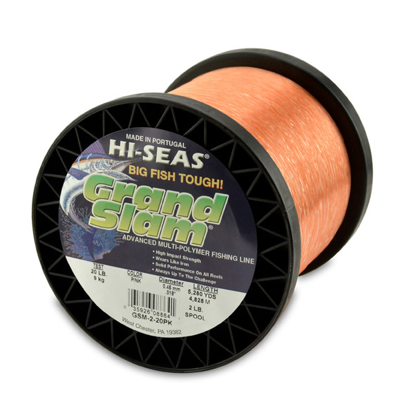 Hi-Seas Grand Slam Monofilament, 50 Pound Test, Clear, 1-Pound Spool