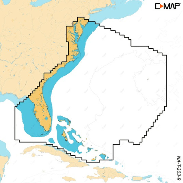 C-map Reveal X Coastal Chesapeake Bay To The Bahamas Microsd