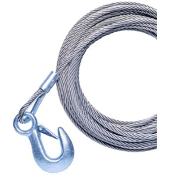 Powerwinch 40' X 7/32"" Cable Galvanized With Hook