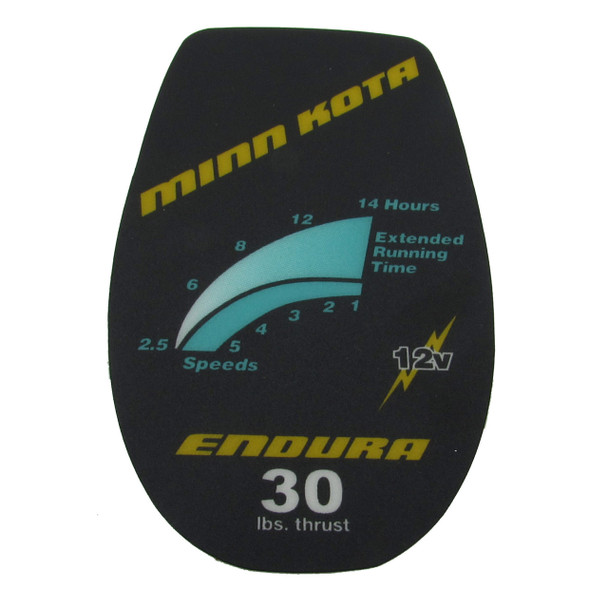 Minn Kota Trolling Motor Part - DECAL COVER ENDURA 30 - #2065532 (2065638)