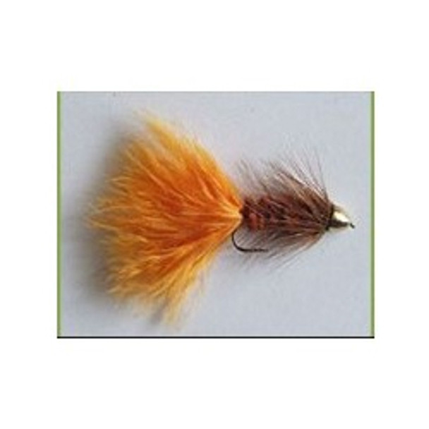 Bead Head Streamer Flies - CH Woolybugger Brown & Orange - Hook Size : 10