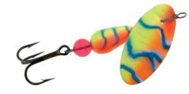 Panther Martin UV In-Line Spinner, #6, 1/4 oz, Chartreuse Orange Blue