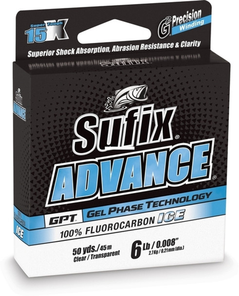 Sufix Advance® 100% Fluorocarbon - Clear - 50 Yard Spool