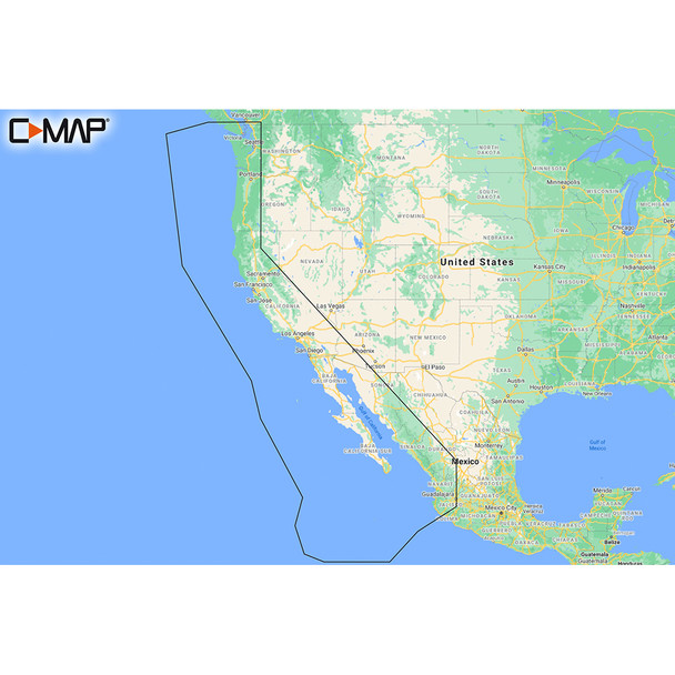C-MAP M-NA-Y206-MS West Coast  Coastal Chart - Does NOT contain Hawaii