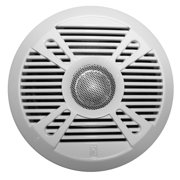 Poly-Planar MA-7050 5" 160 Watt Speakers - White/Gray Grill Covers
