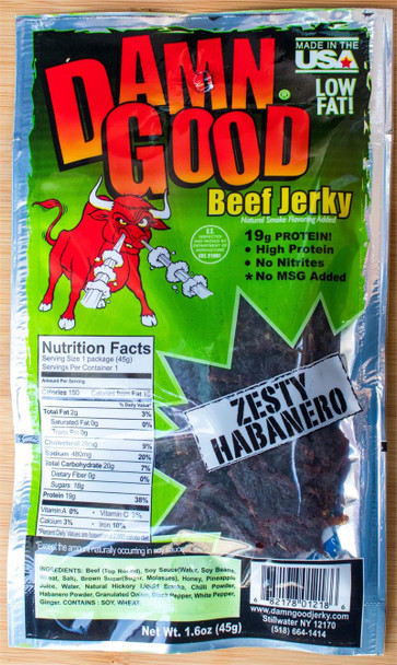 Damn Good Beef Jerky - 1.6oz - Zesty Habenaro Beef Jerky