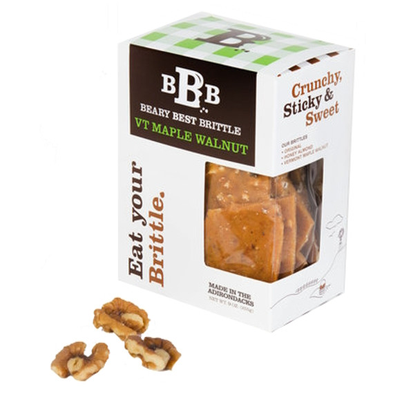 Beary Best Brittles - Adirondack Nut Brittle - Vermont Maple Walnut 9oz