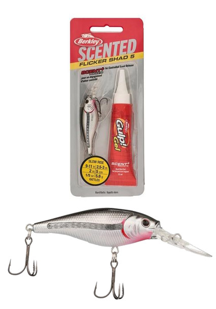 Berkley Scented Flicker Shad 5 - Black Silver