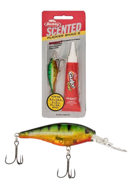 Berkley Scented Flicker Shad 5 - Flashy Perch