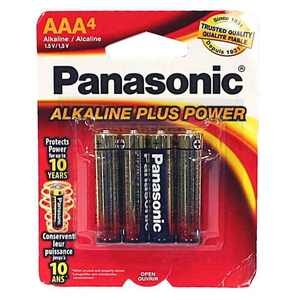 Panasonic 4-AAA Alkaline Batteries