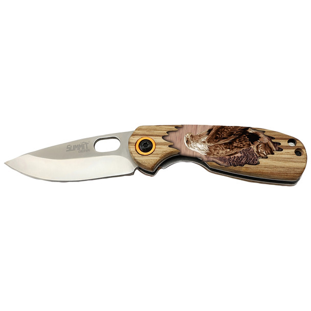 3D Printed Wood Handle w/ Eagle Knife