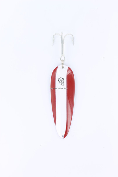 Eppinger 9 Dardevle Cuillère, 3 5/8", 1 oz, rayures rouges/blanches, dos en cuivre