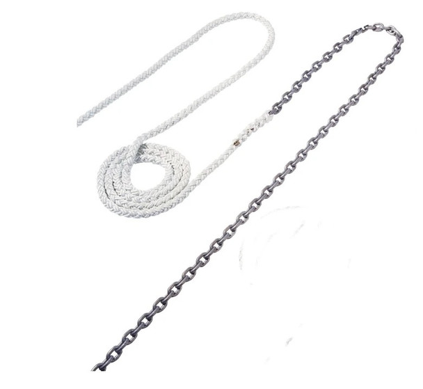 Maxwell 15' Of 1/4"" Ht Chain Splice To 150' Of 1/2"" Nylon Brait Line