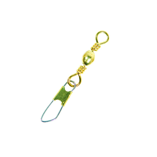 Eagle Claw - Barrel Swivel with Safety Snap - Brass