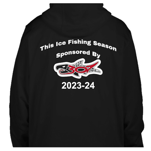 Fish307 2023-24 pesca no gelo esporte-tek desempenho pulôver com capuz
