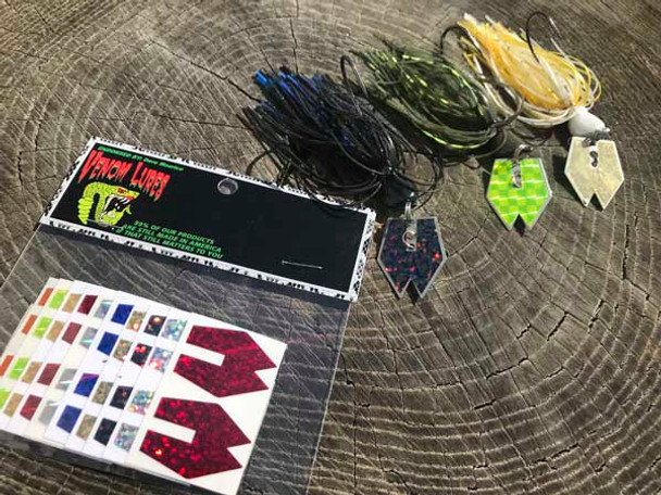 Venom Lures Bladed Jig Refective Sticker Kit