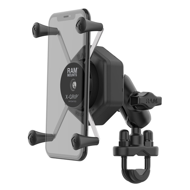 RAM Mount RAM X-Grip Large Phone Mount w/Vibe-Safe & U-Bolt Base - Short