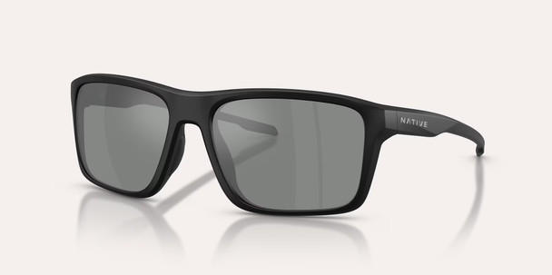 Native Eyewear Tavern - Silver Reflex Polarized, Matte Black