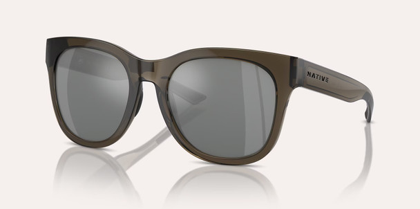 Native Eyewear Tiaga - Silver Reflex Polarized, Smokey Quartz