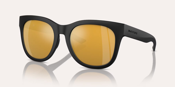 Native Eyewear Tiaga - Bronze Reflex Polarized, Matte Black