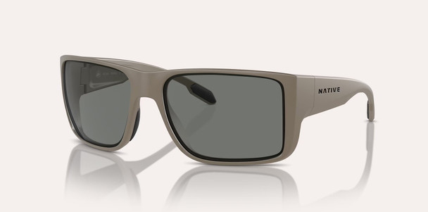 Native Eyewear Badlands - Grey Polarized, Matte Desert Tan