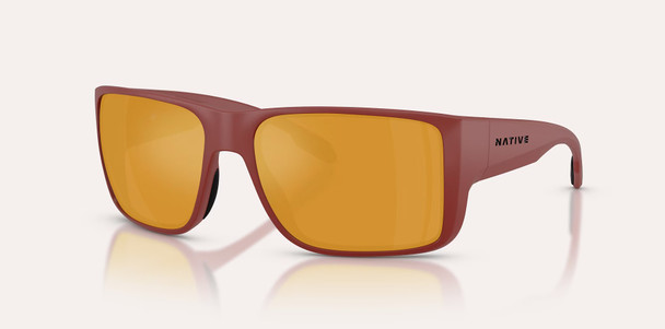 Native Eyewear Badlands - Bronze Reflex Polarized, Red