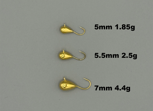 FISH307 Tungsten Ice Jig - Gold