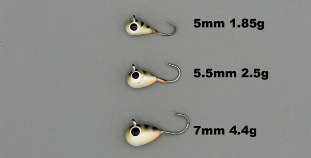 FISH307 Tungsten Ice Jig - White Tiger