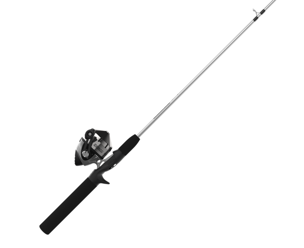Zebco 202 ZeeBee 5'6" Spincast Combo w/ Eagle Claw Tackle - Silver/Black
