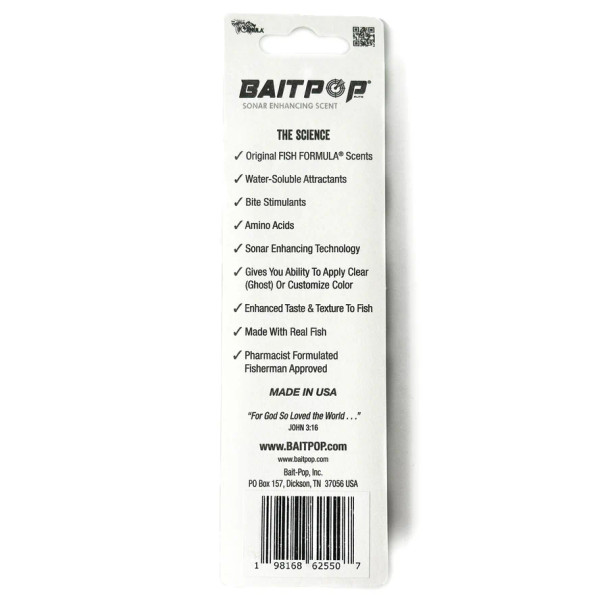 Bait Pop Elite Sonar Enhancing Scent - Chartreuse Shad