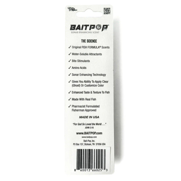 Bait Pop Elite Sonar Enhancing Scent - Shad Ghost