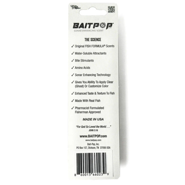 Bait Pop Elite Sonar Enhancing Scent - Gamefish Ghost