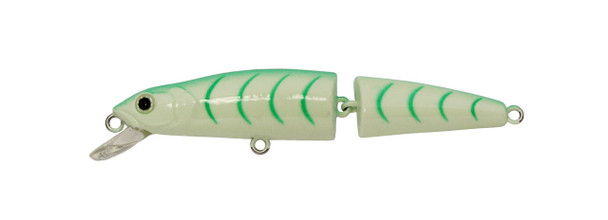 Challenger Lures Junior Jointed Minnow (3 1/2" -  5/16oz) - Green Glow