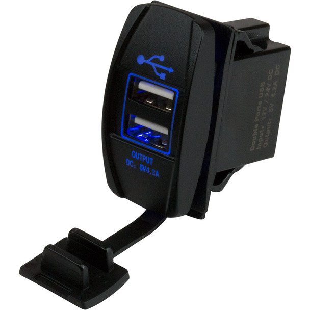 Sea-Dog Dual USB Rocker Switch Style Power Socket