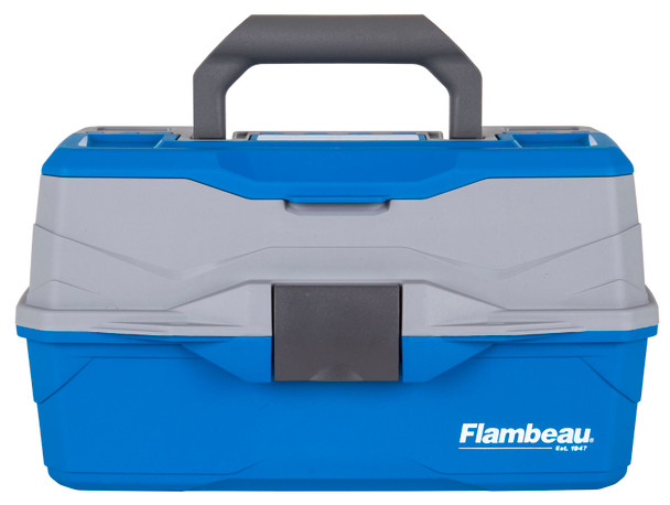 Flambeau 2 Tray Tackle Blue/Gray Hard Tackle Box