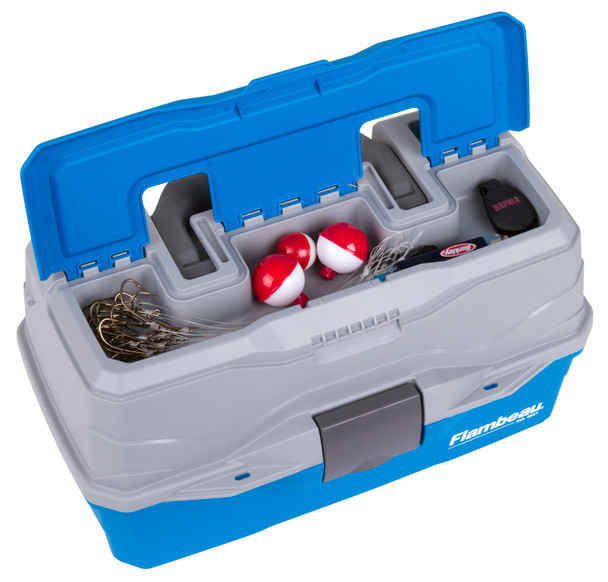 Flambeau 2 Tray Tackle Blue/Gray Hard Tackle Box