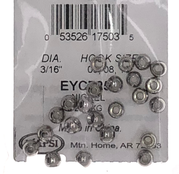 Wapsi Cyclops Beads - 24 per pack - Nickel 3/16"