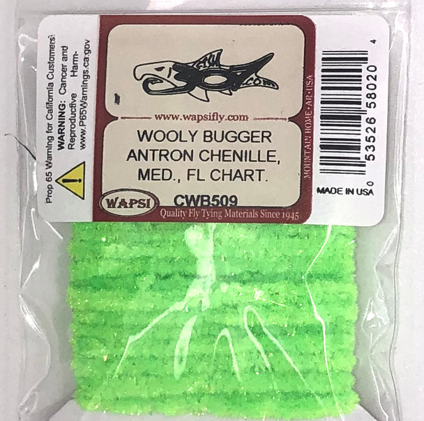 Wapsi Wooly Bugger Antron Chenille Medium - Fl. Chartreuse