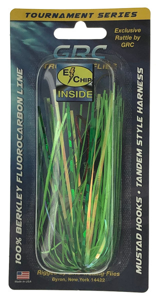 GRC Trolling Flies - 4" With E-Chip - Green Dolphin