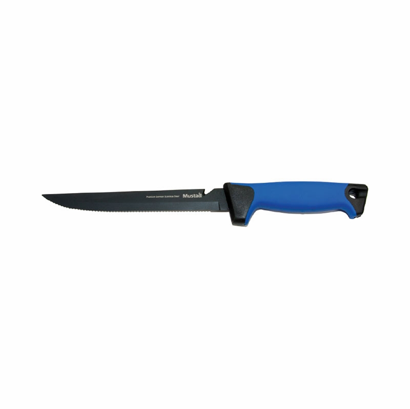 Mustad 8'' Teflon Coated Serrated Fillet Knife MT004 FISH307