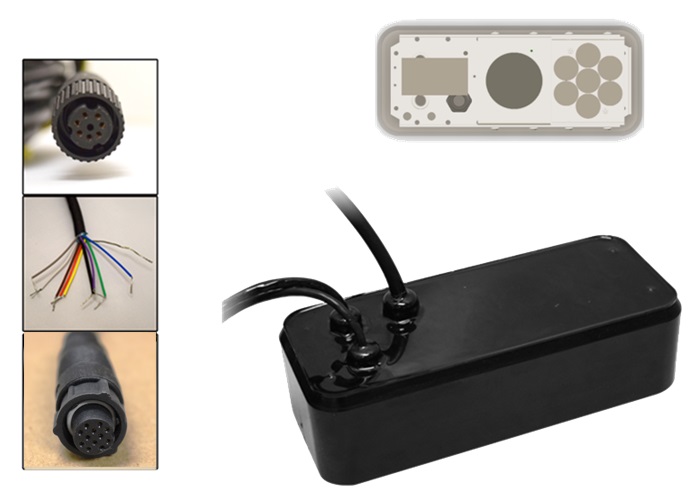 Furuno 165t/275lhw-12p Pocket Mount Combo Wide Beam Transducer For