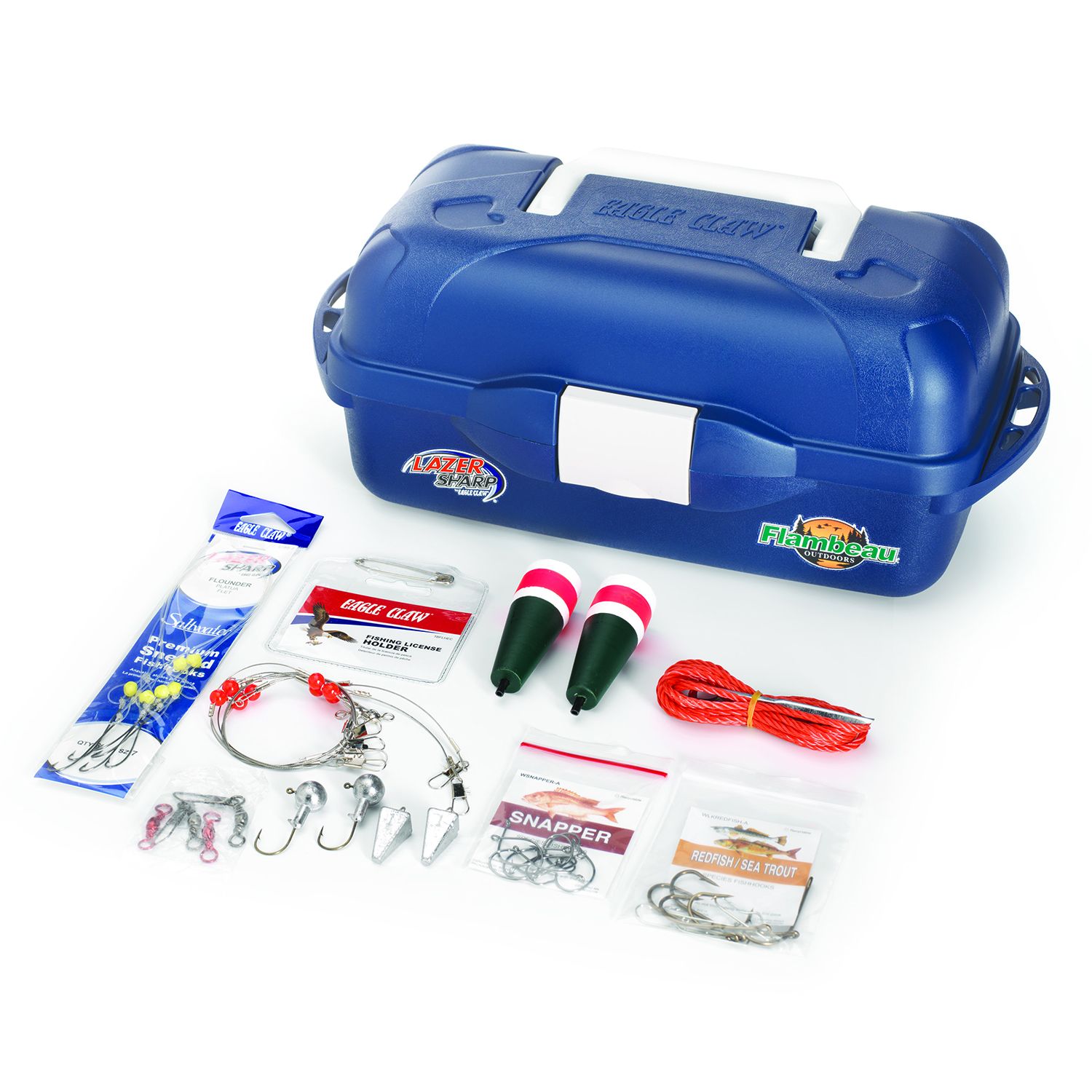 Lazer Saltwater Go Fish Tackle Box Kit