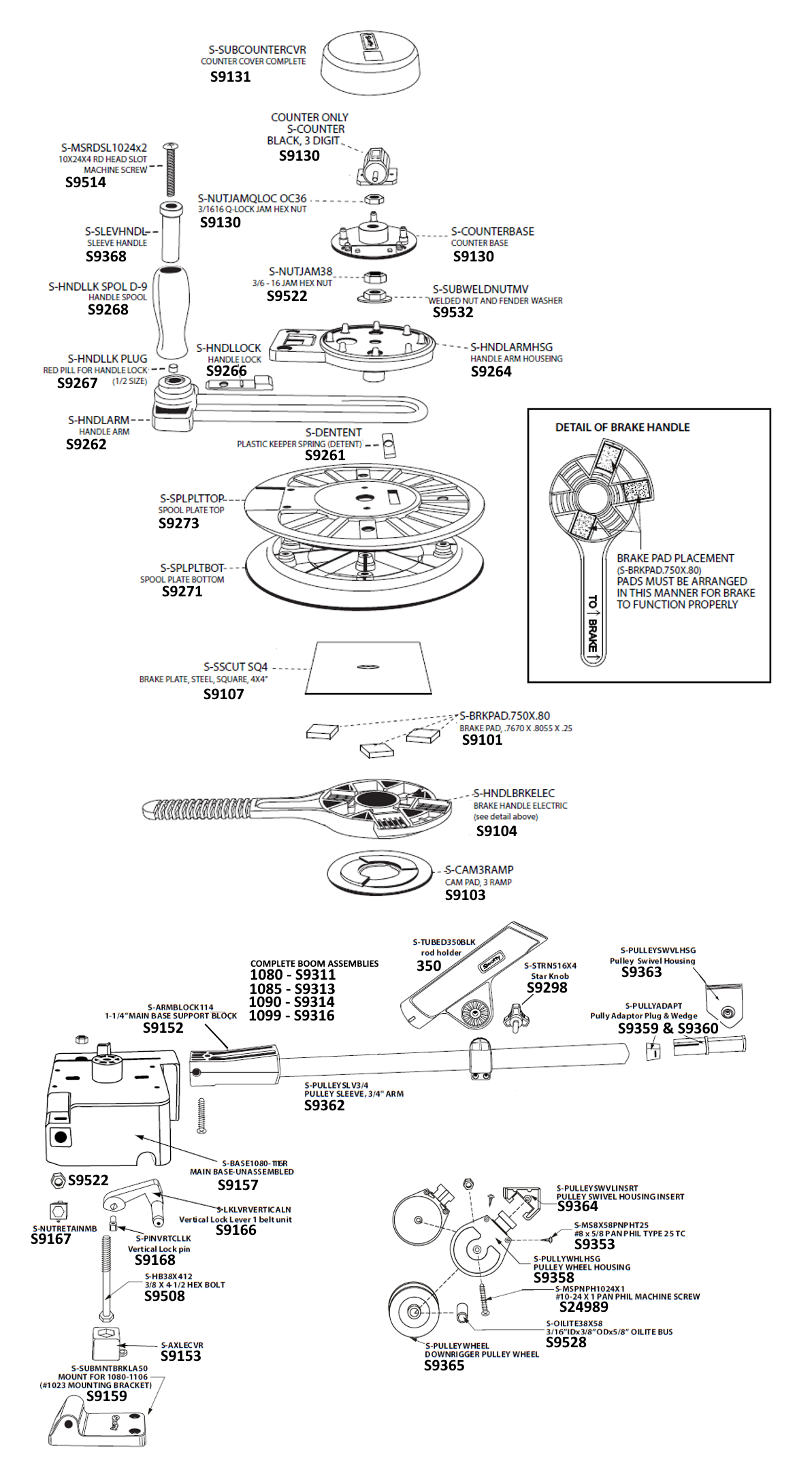 Scotty Manual Downrigger Parts Diagram Scotty Mounts Scotty 1024