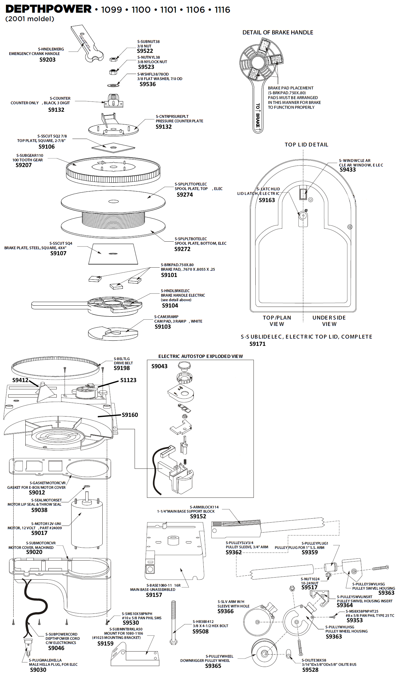 Scotty Electric Downrigger Wiring Diagram Parts & Repair - Scotty Downriggers - Scotty Downrigger Parts - 2001 To New Electric - FISH307.com