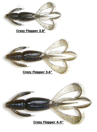 Keitech 2.8 Crazy Flapper Soft Baits 