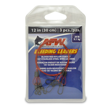 American Fishing Wire Bleeding Leaders - Red