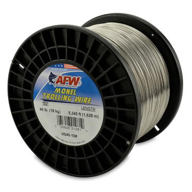 AFW - Monel Trolling Wire Nickel-Copper Alloy - Bright - 10 Pound Spool 