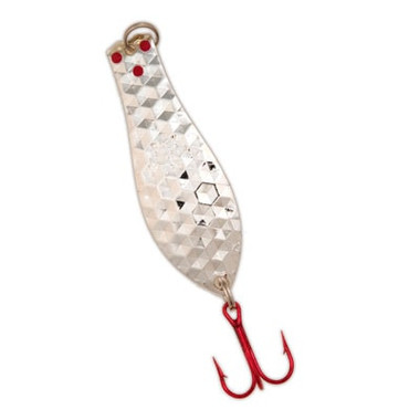 Yellow Bird - Premium Doctor Spoon with Red LazerSharp Hooks in (PM402)  Hammered Gold - 3.75 5/8oz 