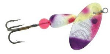 Panther Martin UV In-Line Spinner, #6, 1/4 oz, Charteuse Purple Pink 